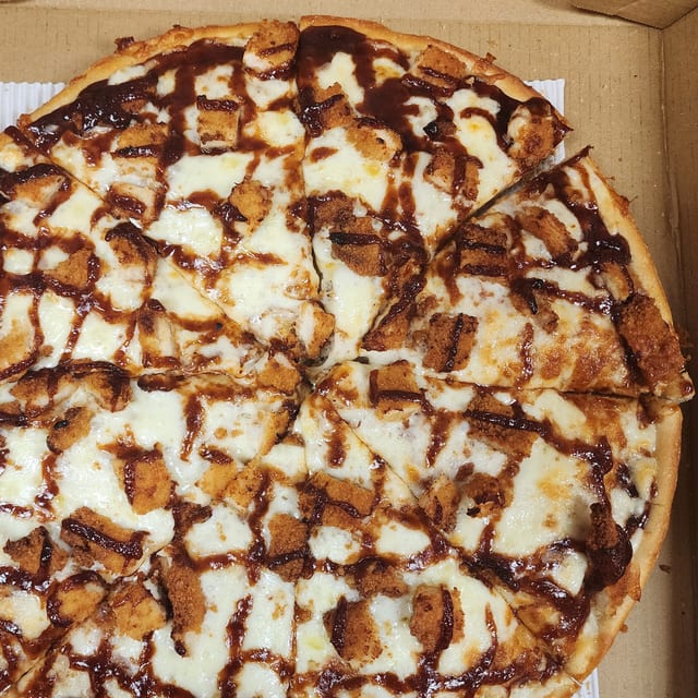 BBQ Chicken Pizza.