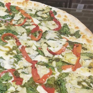 Spinach, Roasted Peppers & Ricotta Pizza