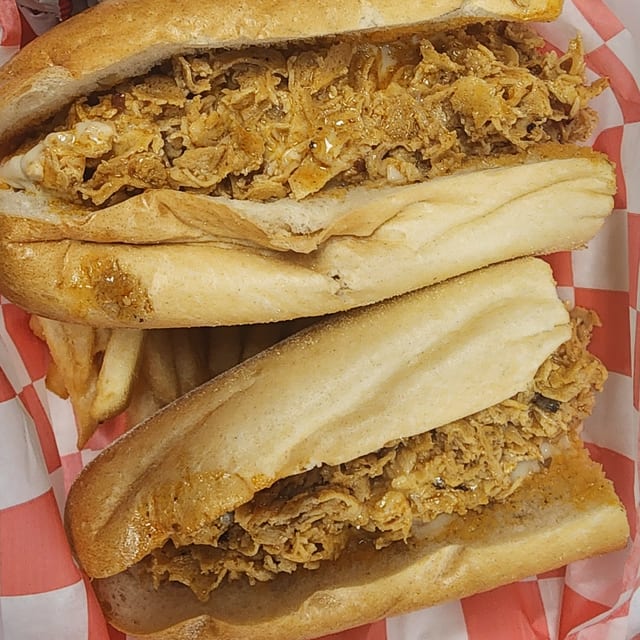 Buffalo Chicken Cheesesteak Sandwich.